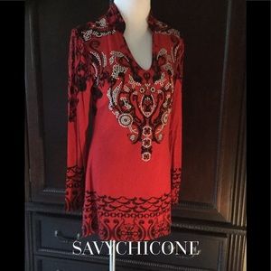 NWOT GORGEOUS V CHRISTINA BEADED TOP